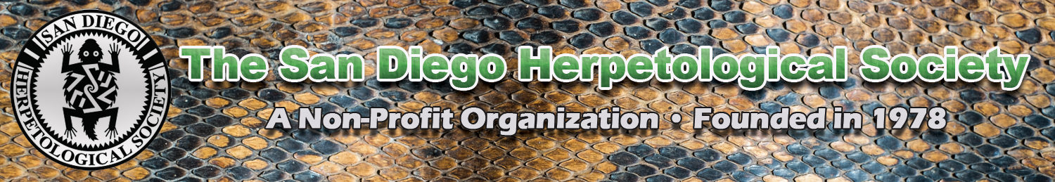 Education: San Diego Herpetological Society - To educate the public in the appreciation & proper care of reptiles & amphibians- to promote the study & conservation of herpetofauna- to facilitate the protection & if necessary the rescue of any animal at risk.